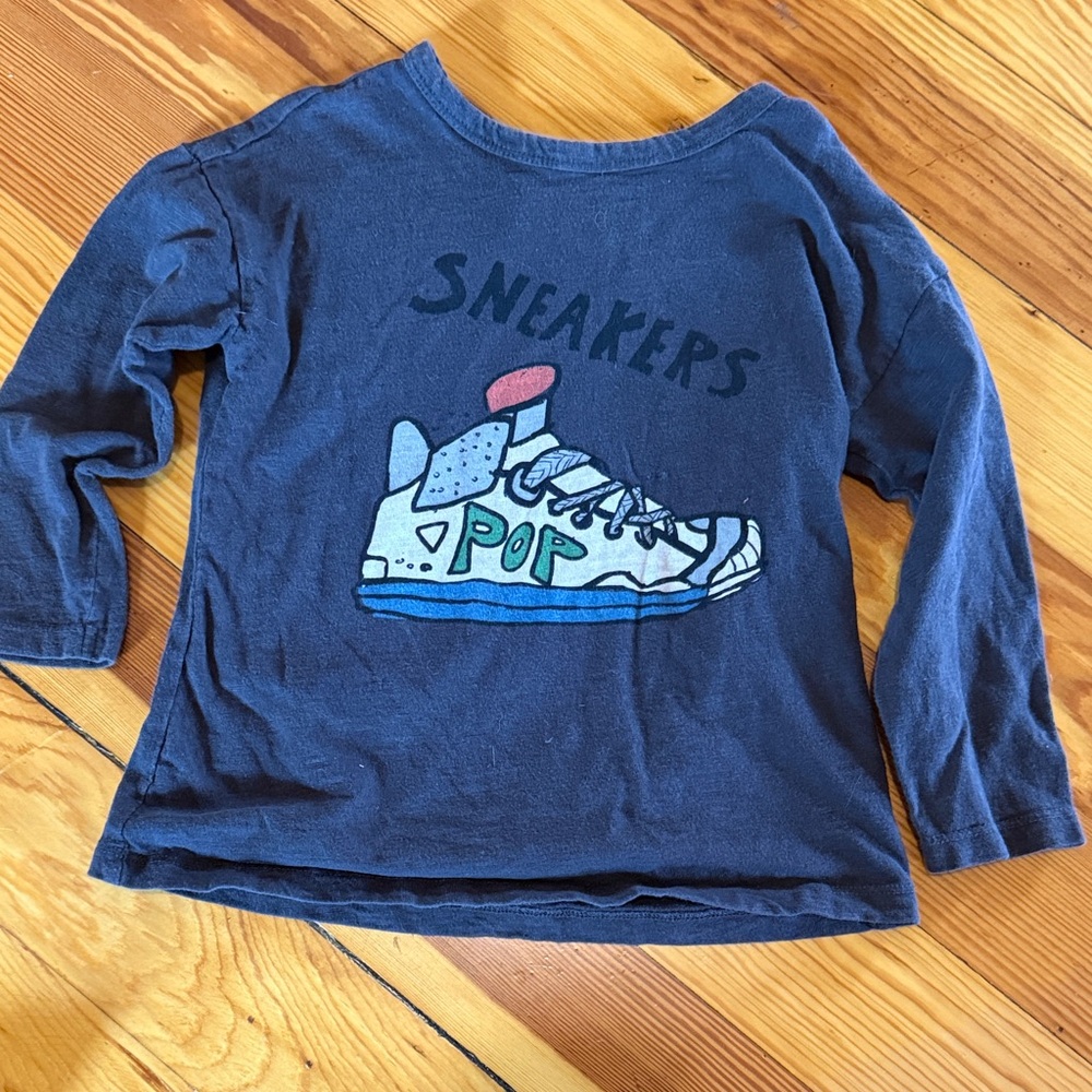 NAADA Kids Blue Sneaker Print Long Sleeve Tee